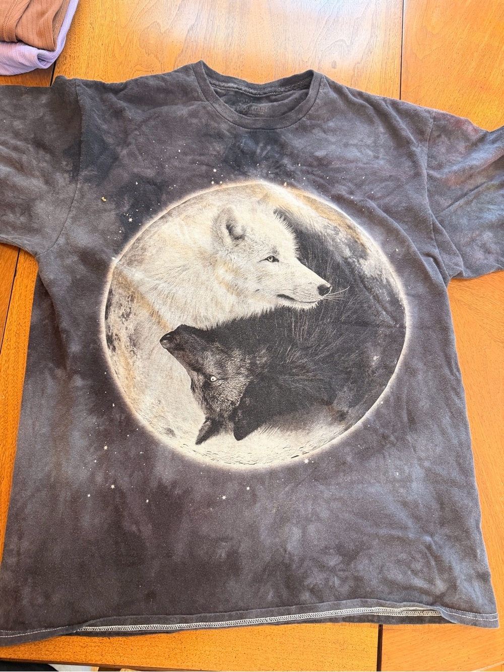 The Mountain Black Graphic Tee with Faded White Print